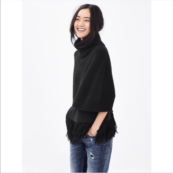 Banana Republic Cropped Turtleneck Sweater Capelet - Picture 3 of 6